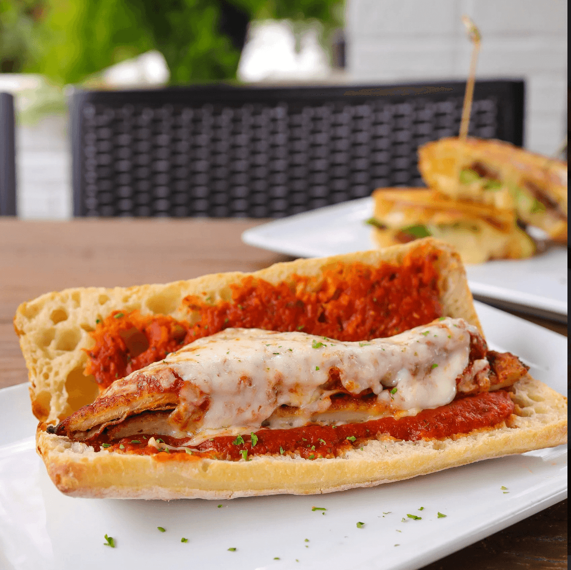 Veal parmigiana sub.