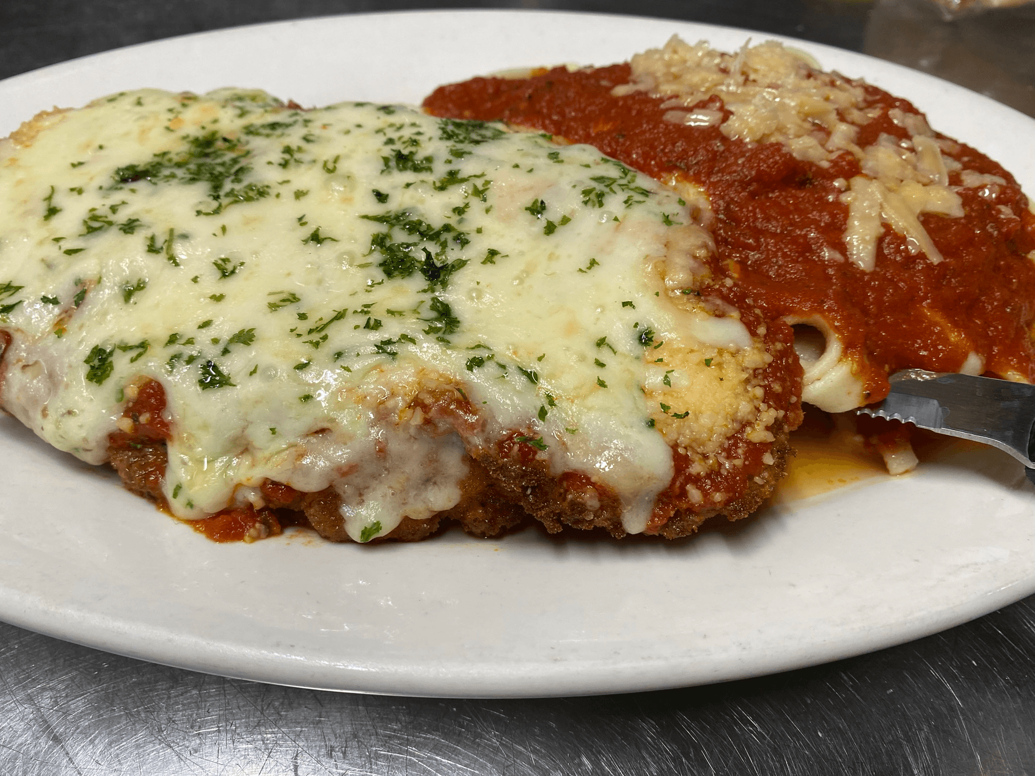 Eggplant Parmigiana.