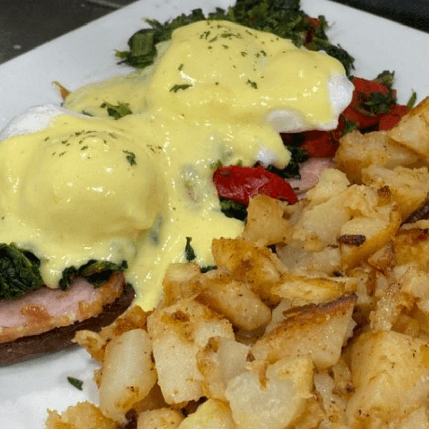 Spinach and Pesto Benedict.