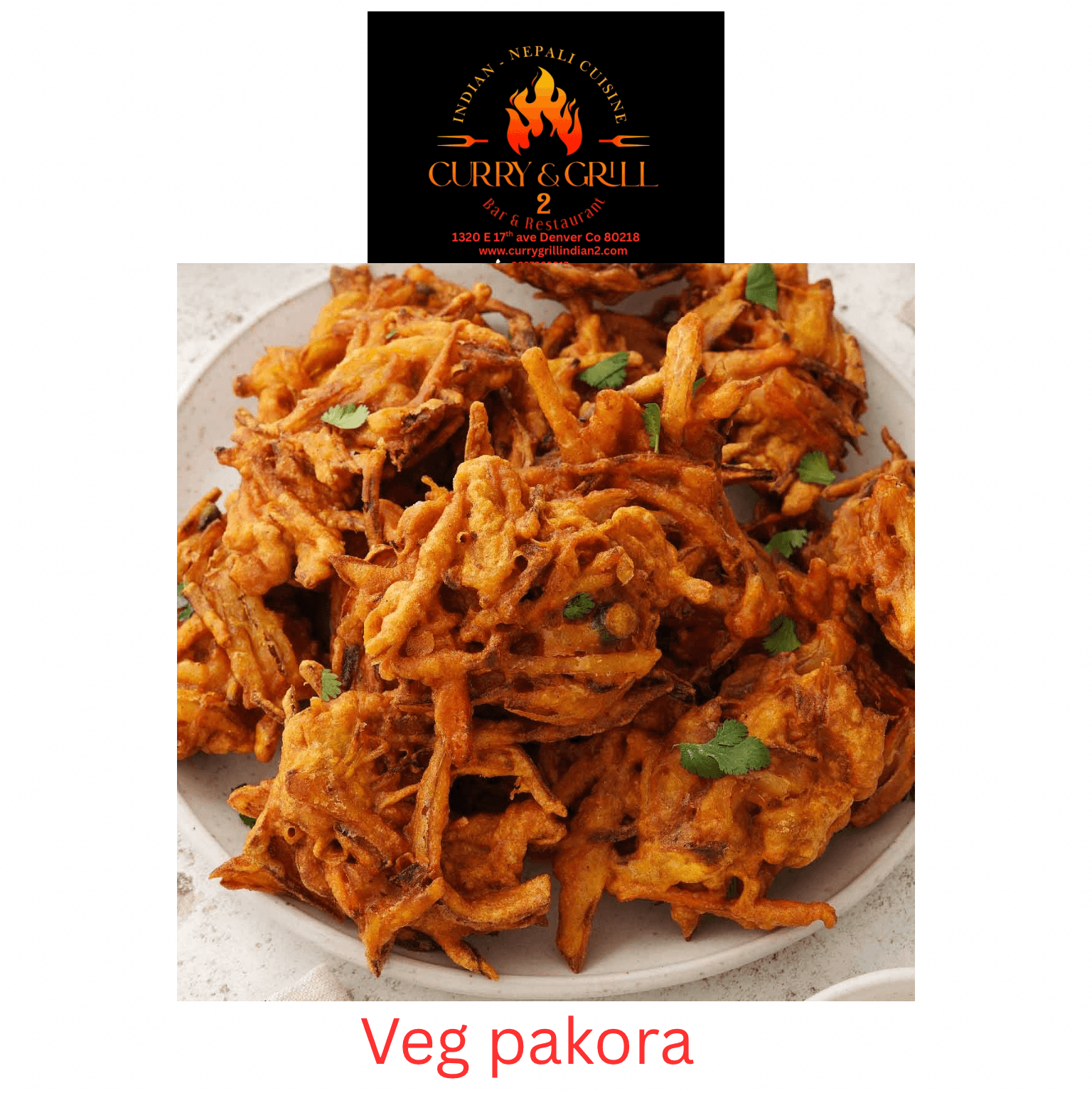 Vegetable Pakora (V).