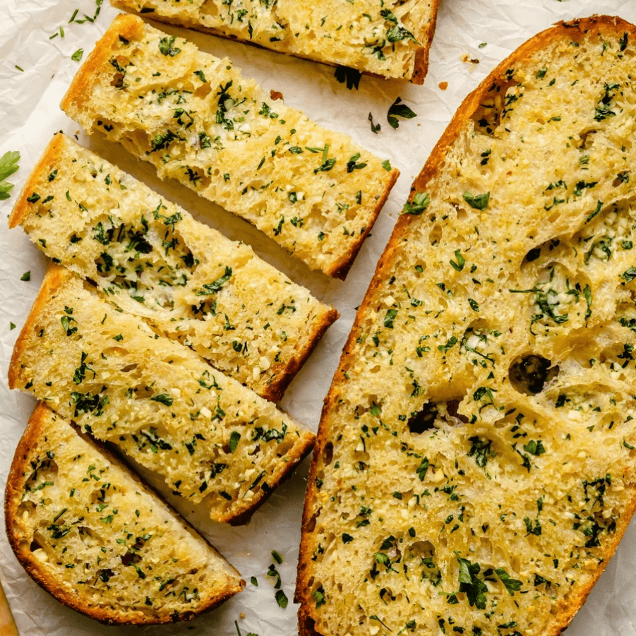 Garlic bread.
