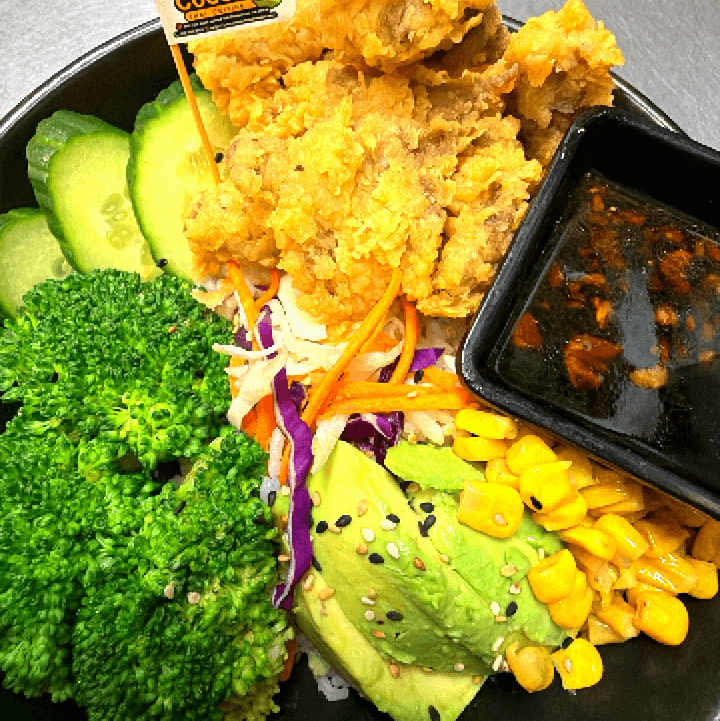 Crispy Beef Teriyaki Bowl.