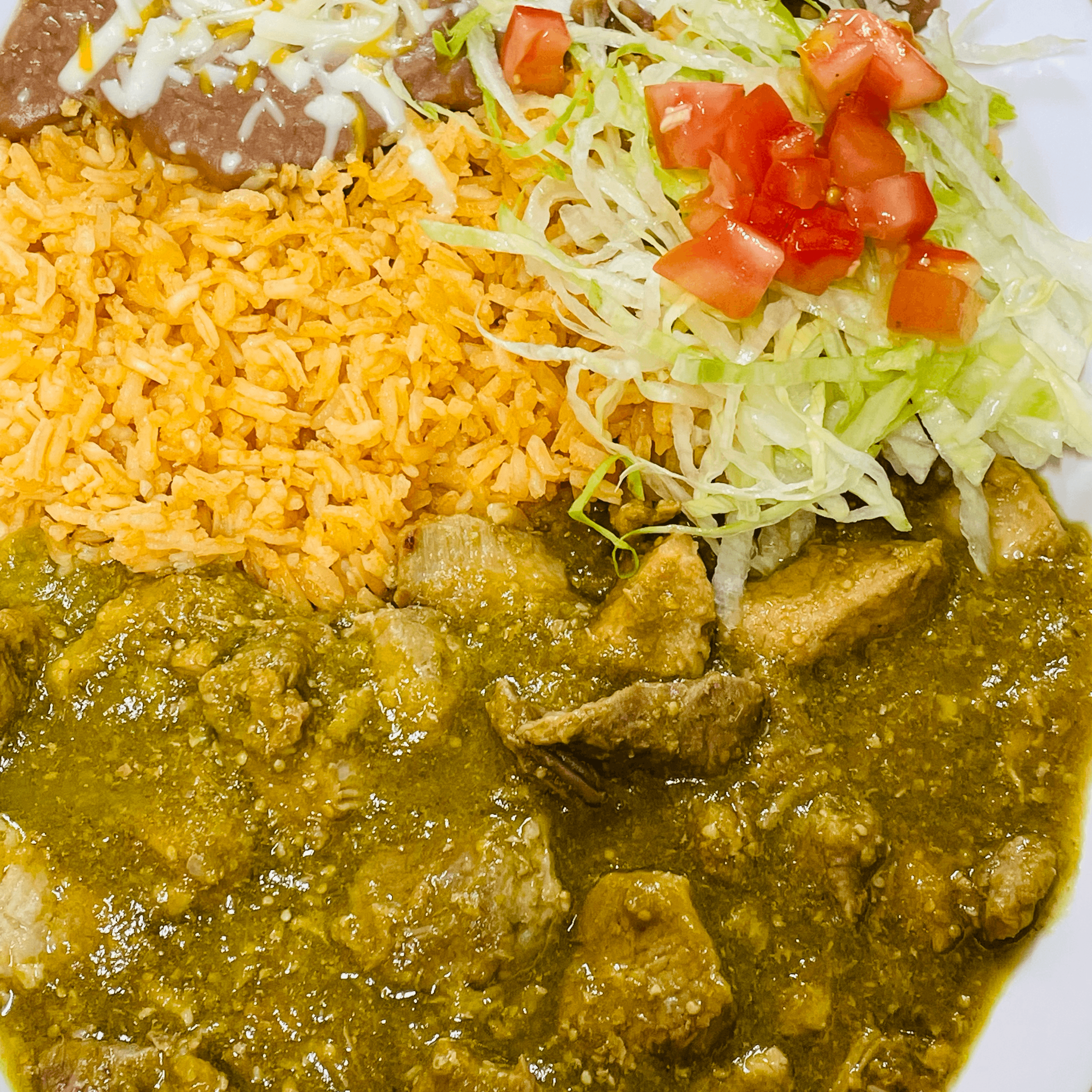 Chile Verde Plate.