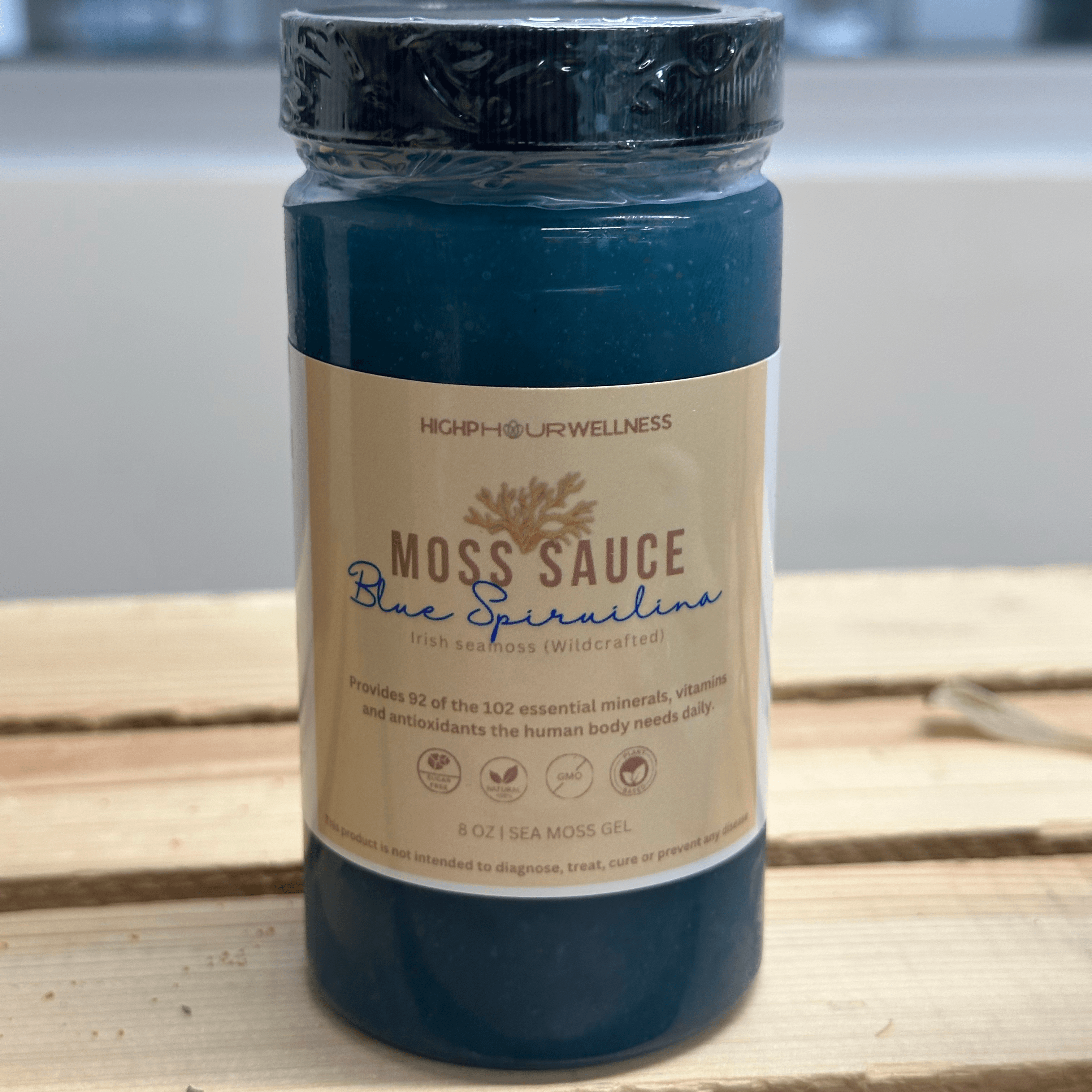 Blue Spiruilina Seamoss Sauce.