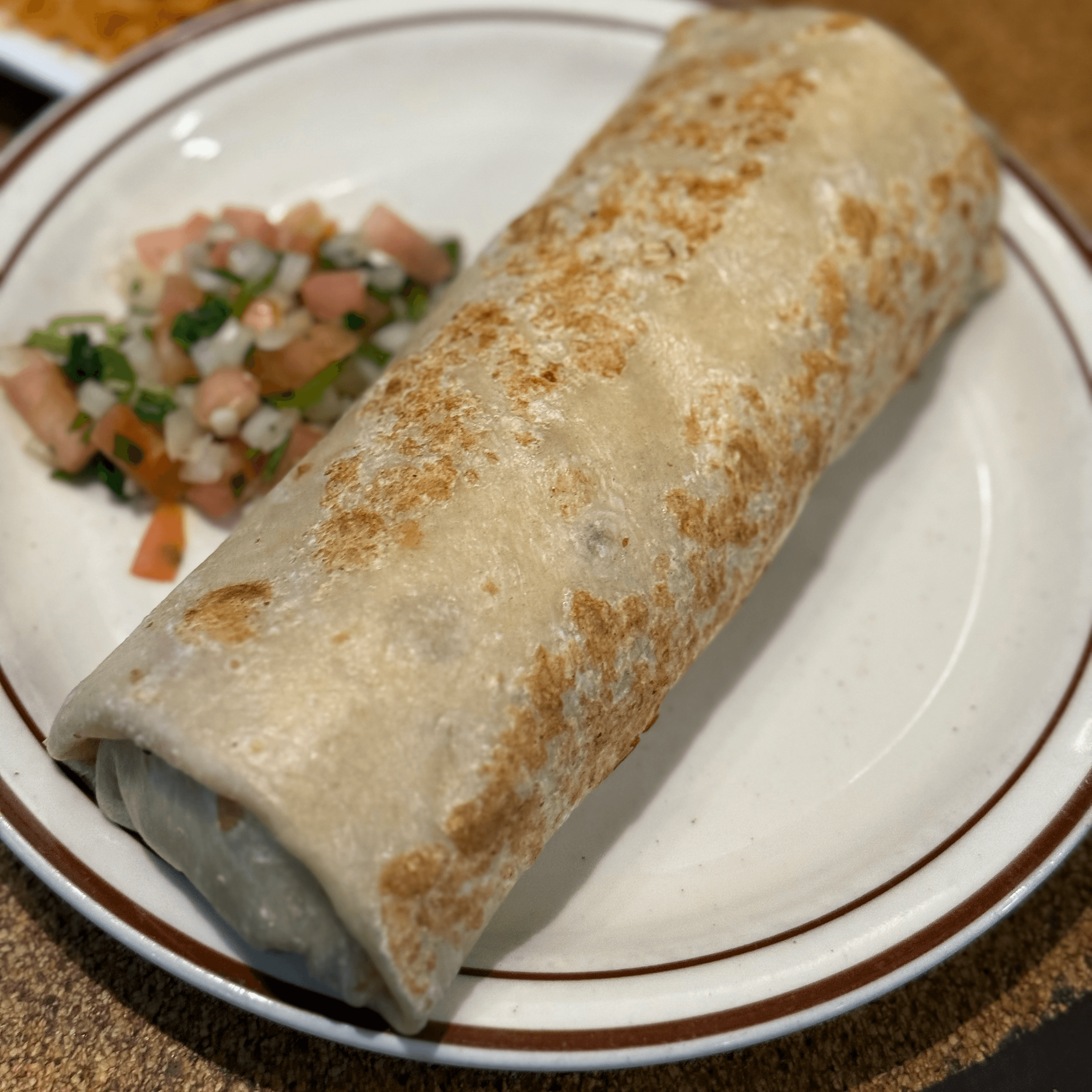 Shredded Beef Burrito.