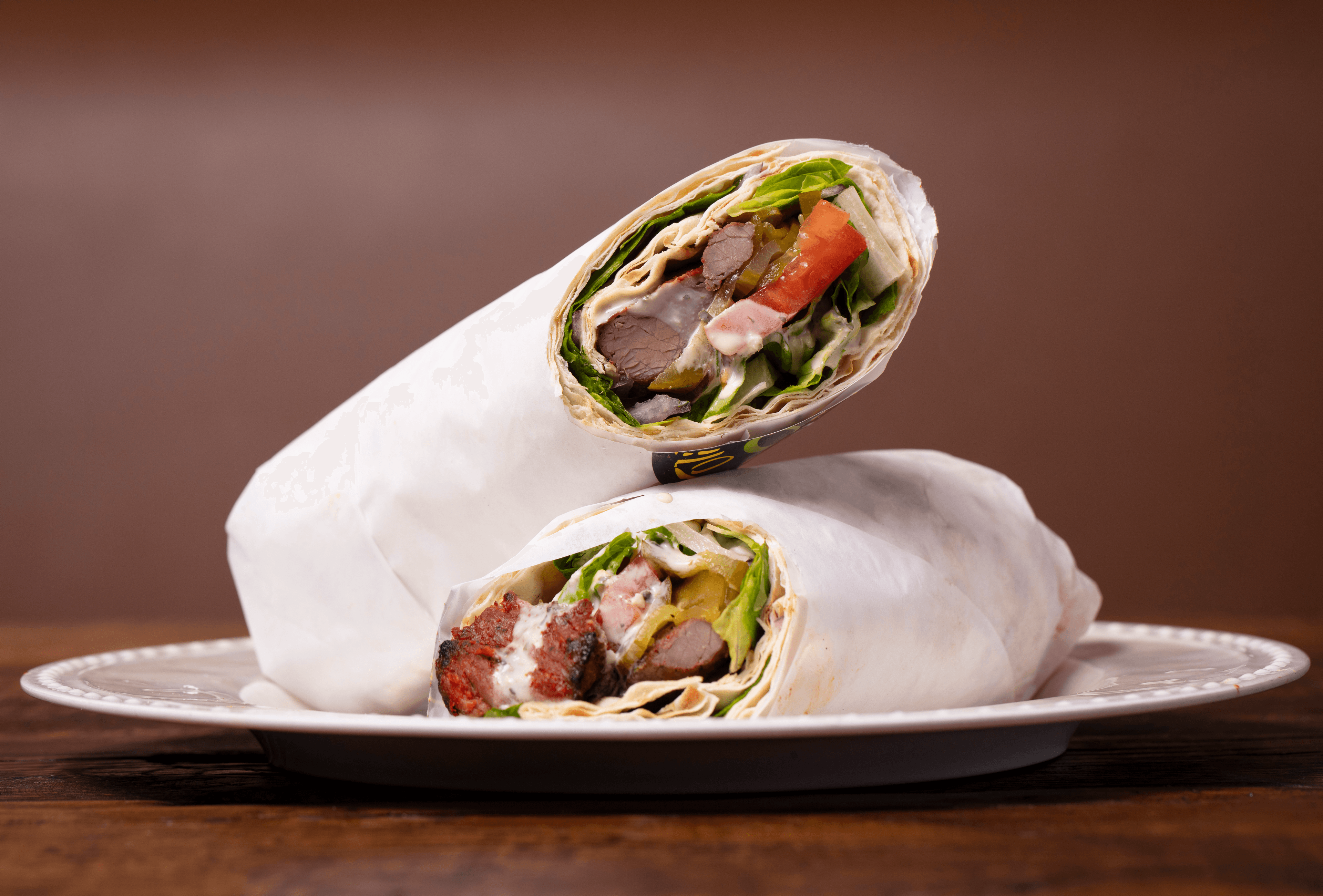 Beef Kebab Wrap.