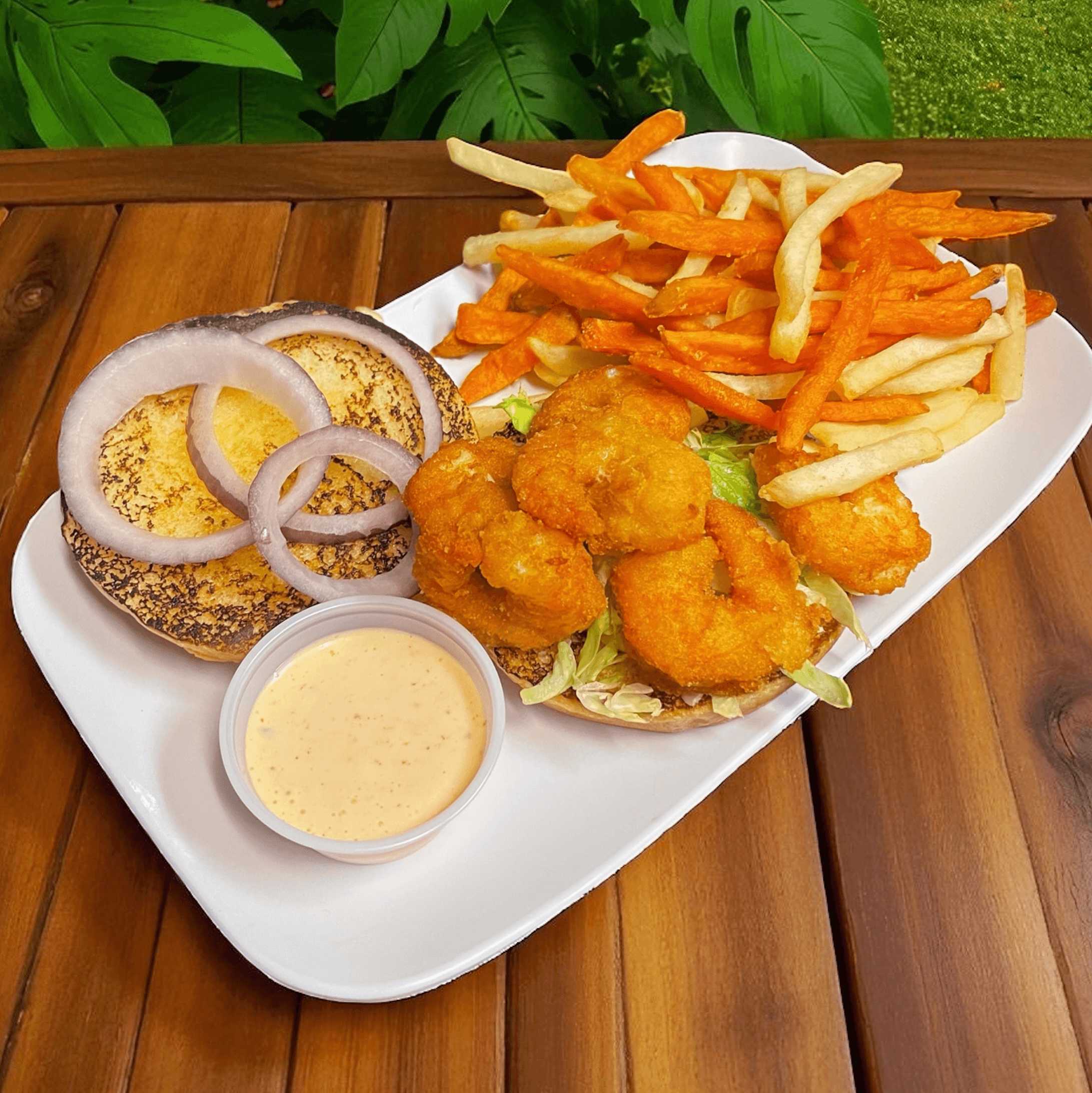 Ono Shrimp Sandwich.