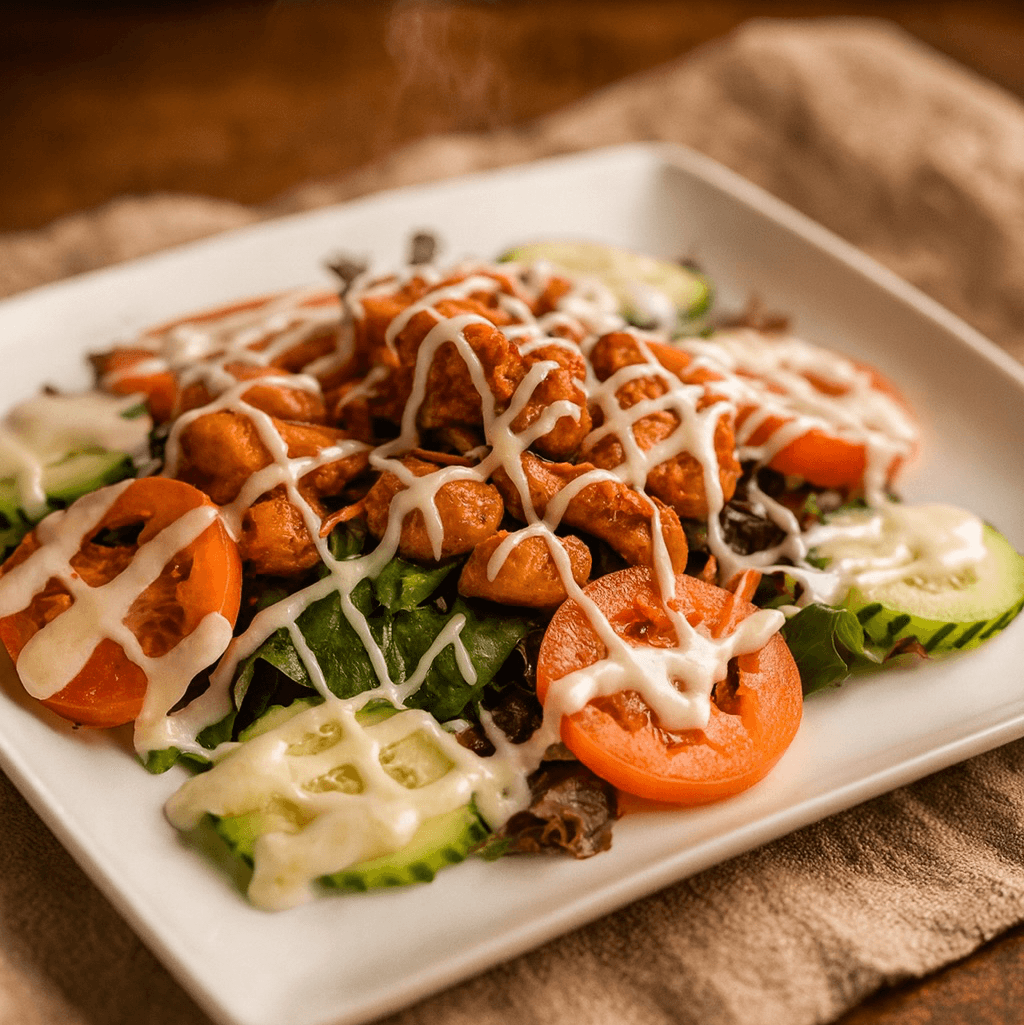 Batter Fried Shrimp Salad / Ensalada de Camarones Fritos / สลัดกุ้งทอด.