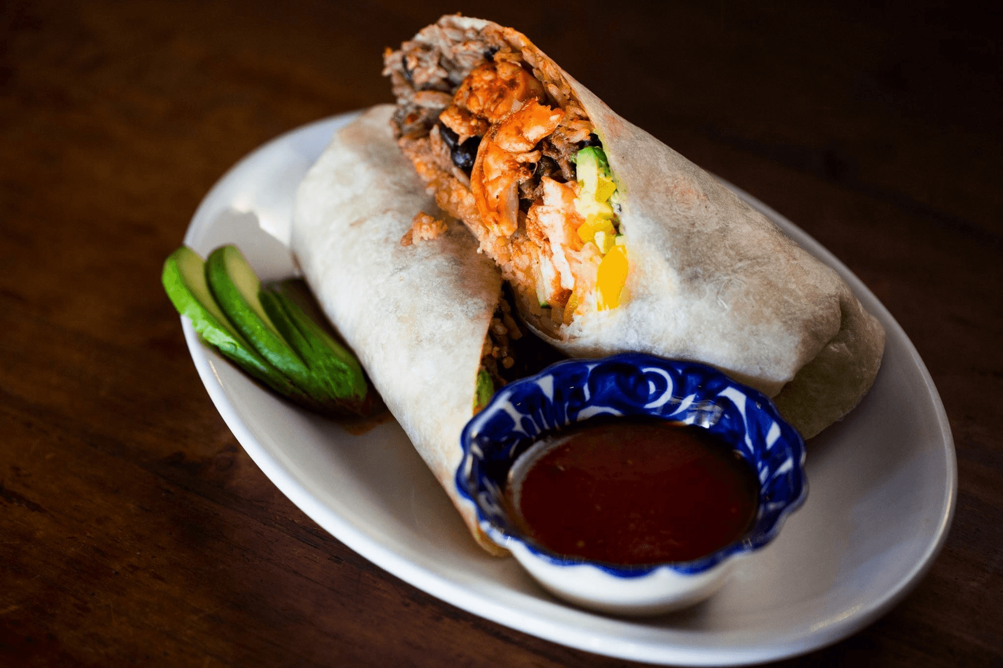 Favela's Exclusive Fajita Burrito.