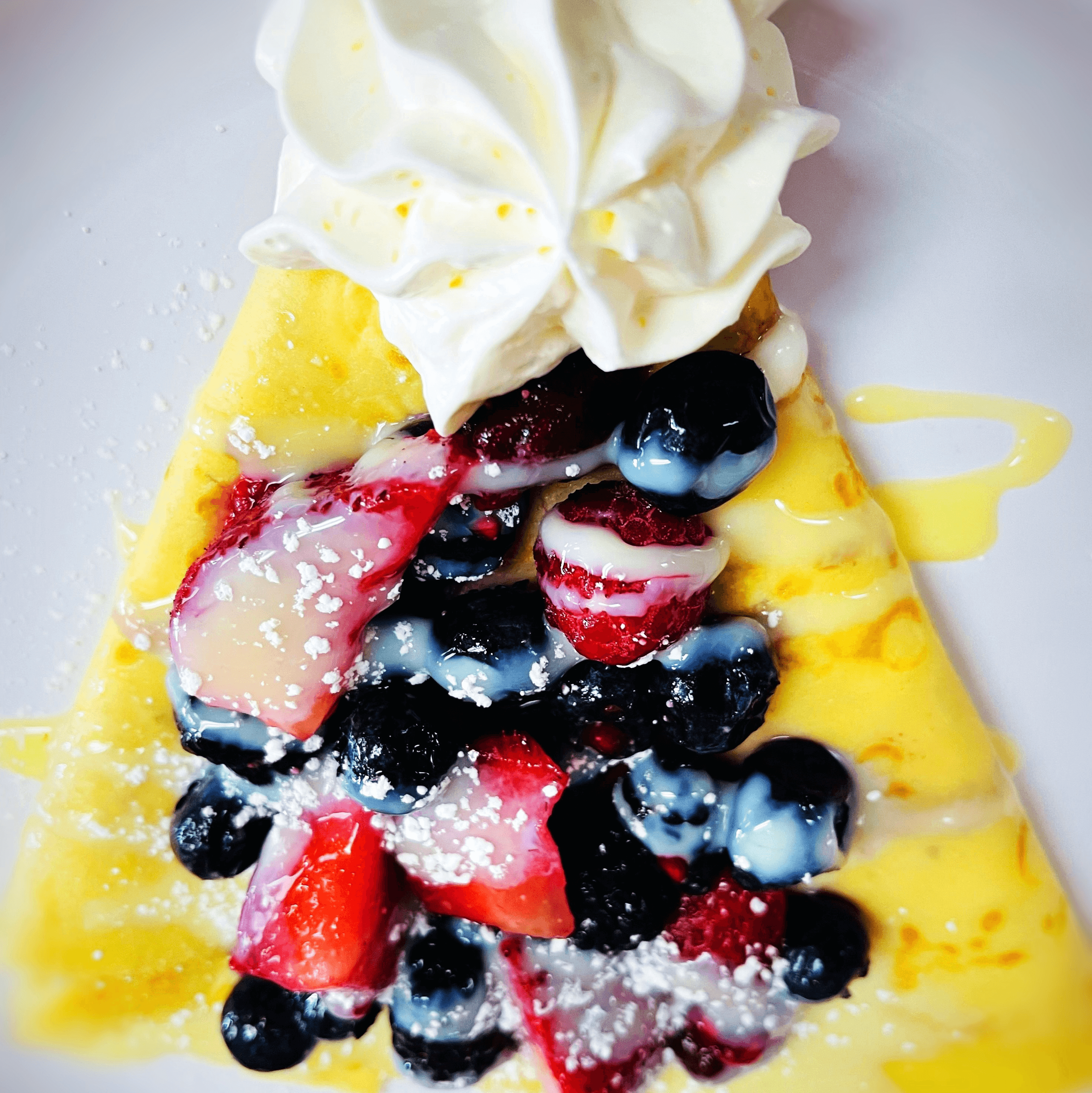 Mixed Berries Crepes.