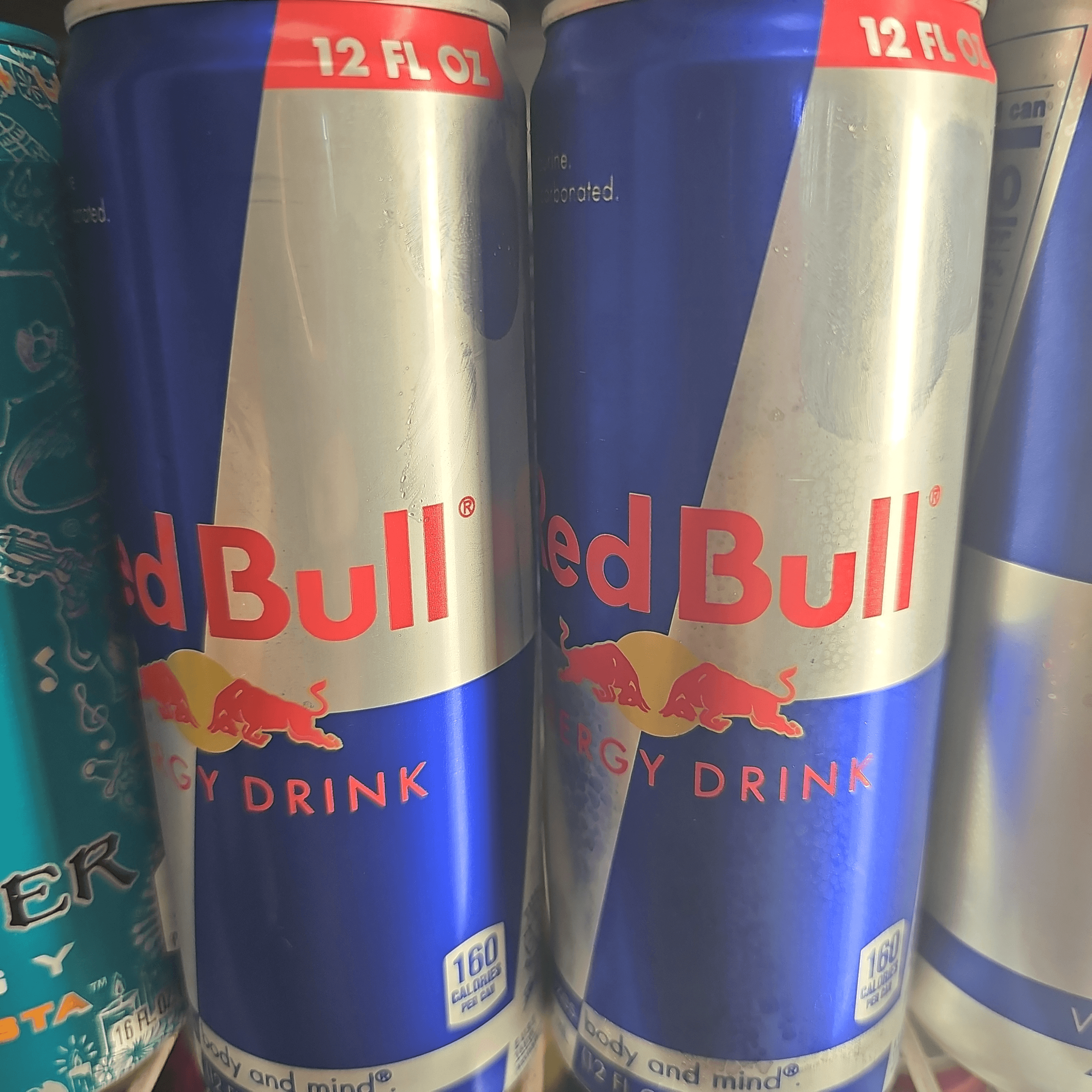 Medium 12 oz Red Bull.