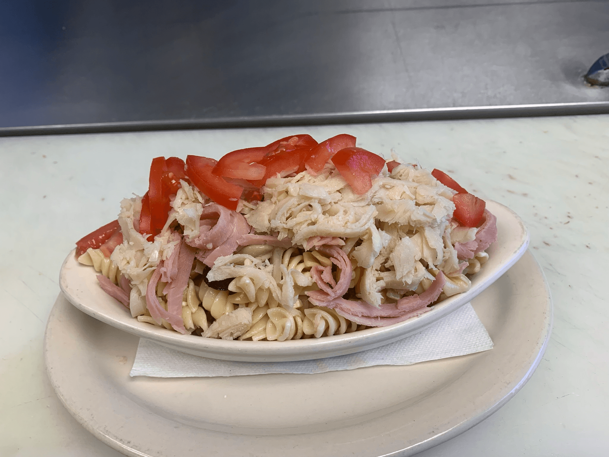 Deluxe Village Pasta Salad.