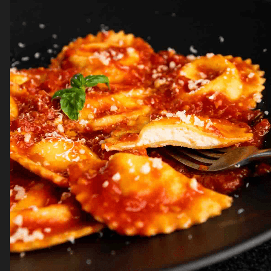 Homemade Cheese Ravioli.