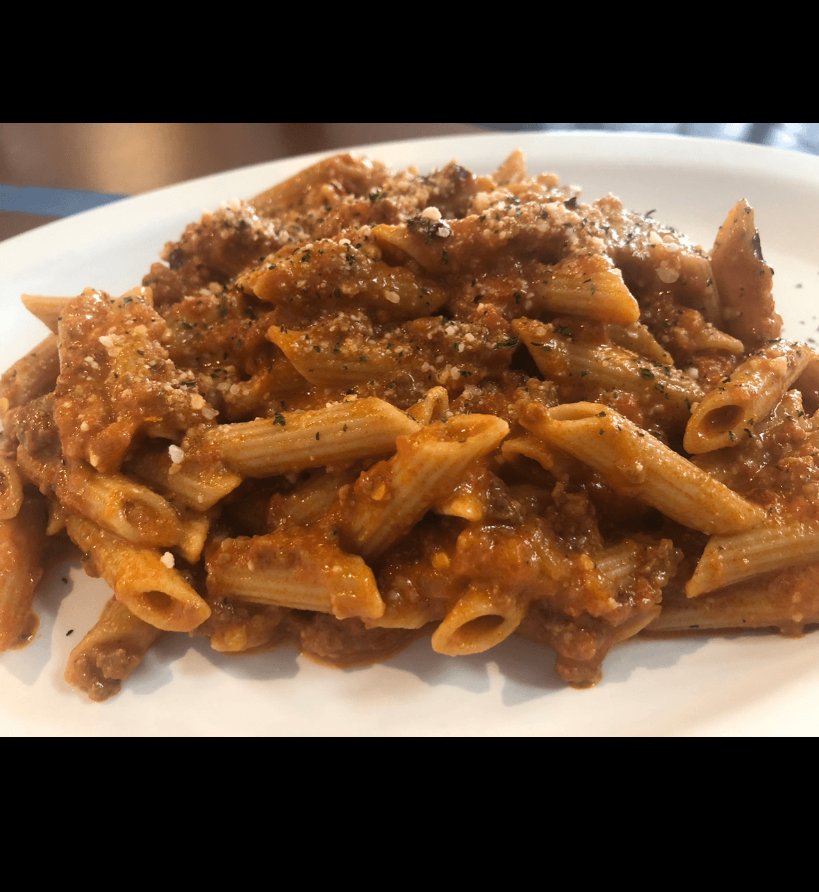 Ziti meat sauce.