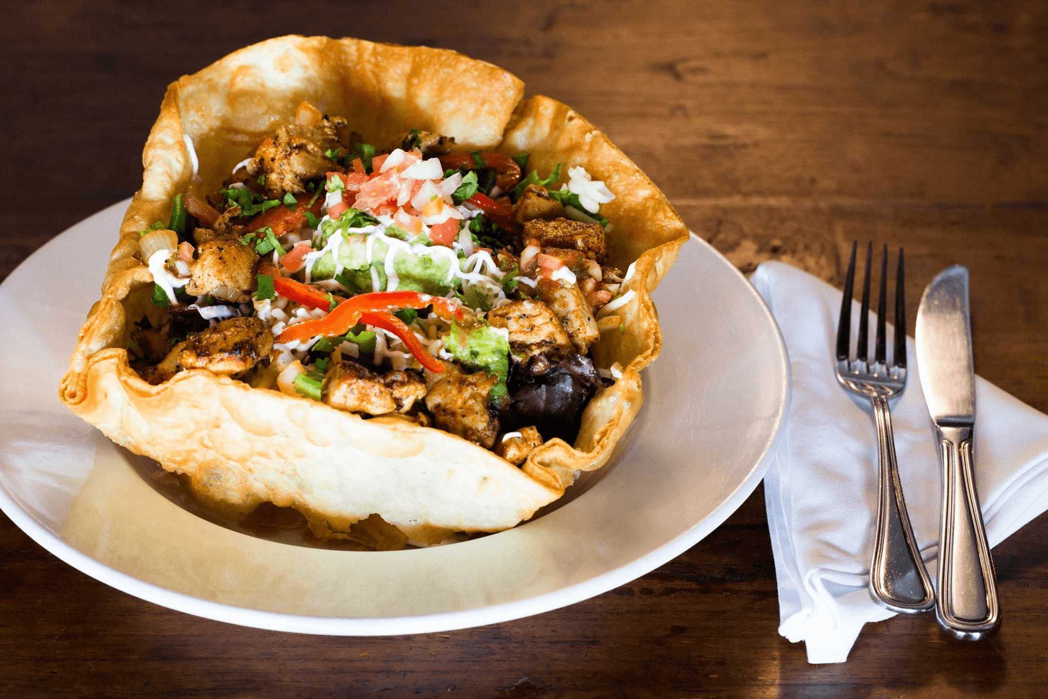 Grilled Chicken Taco Salad.