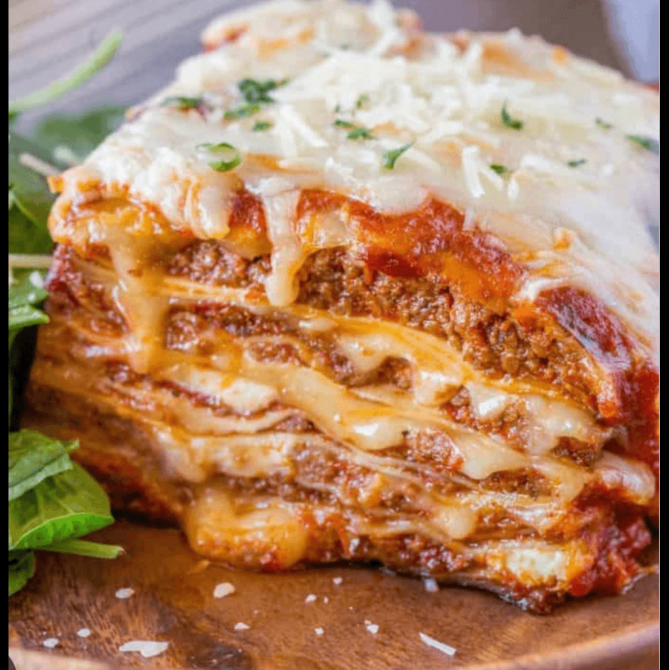 Baked Meat Lasagna.