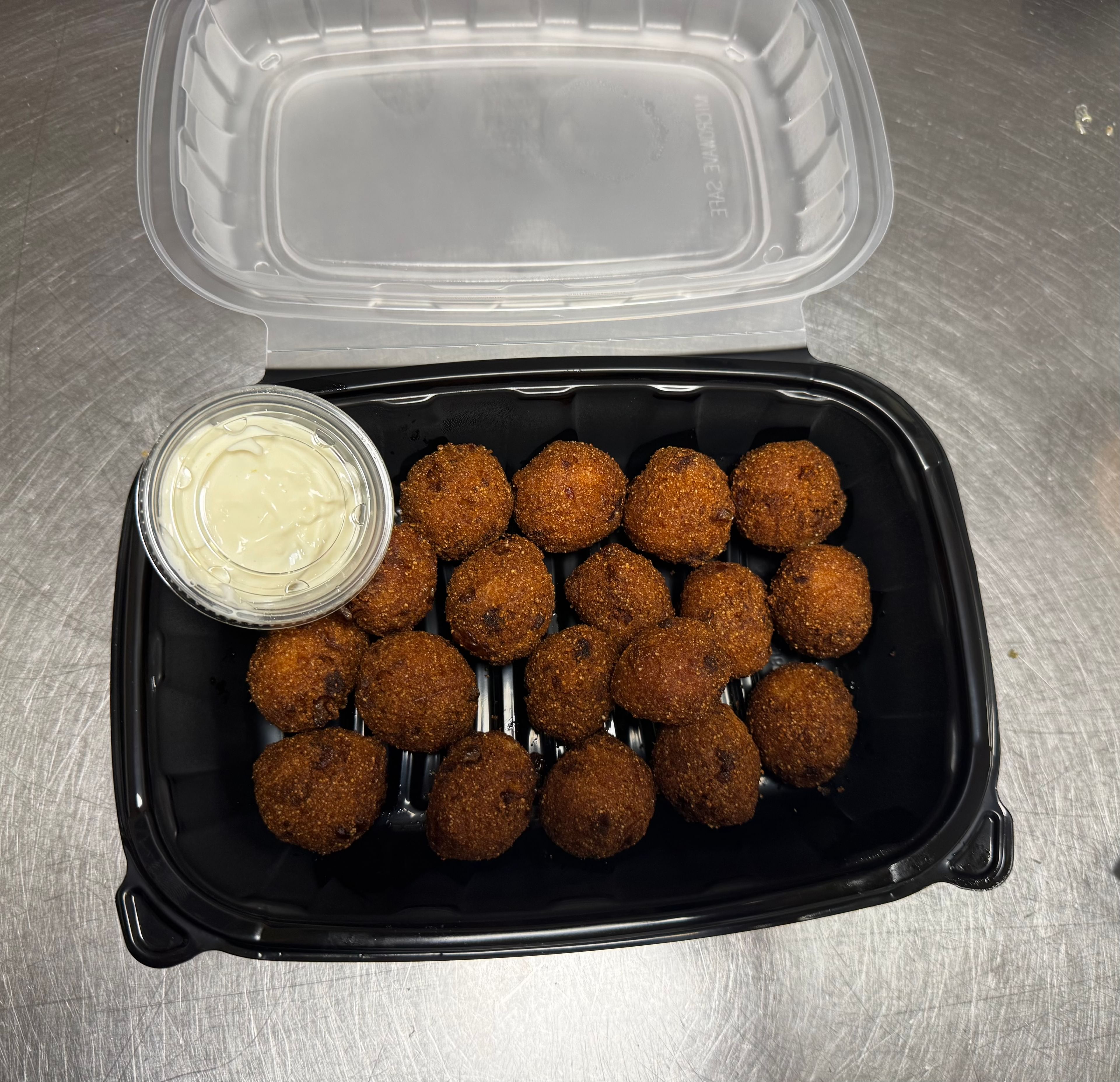 Basket of Hushpuppies.