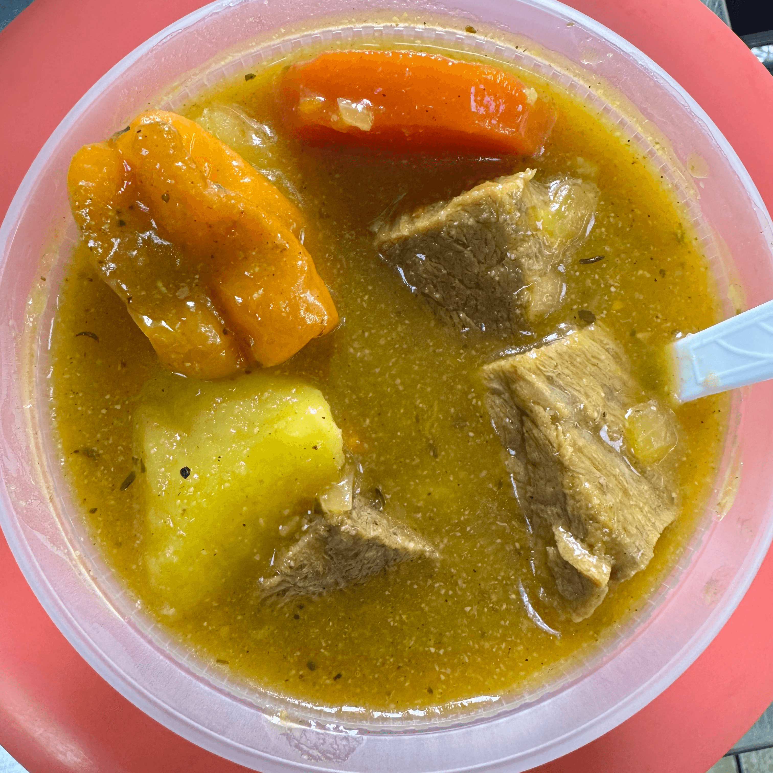 Beef soup Med (Tuesday only).