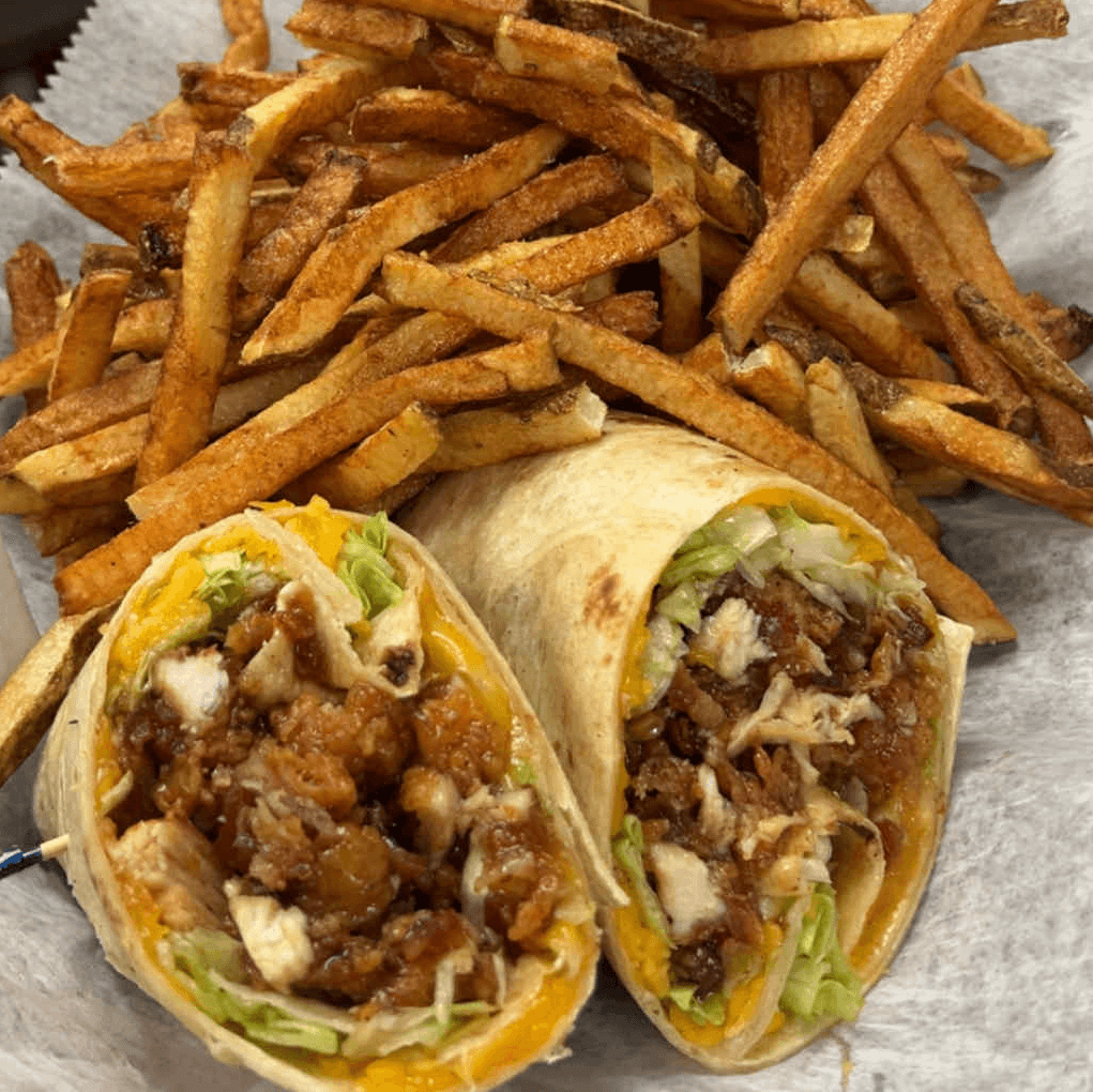 Bourbon Chicken Wrap.