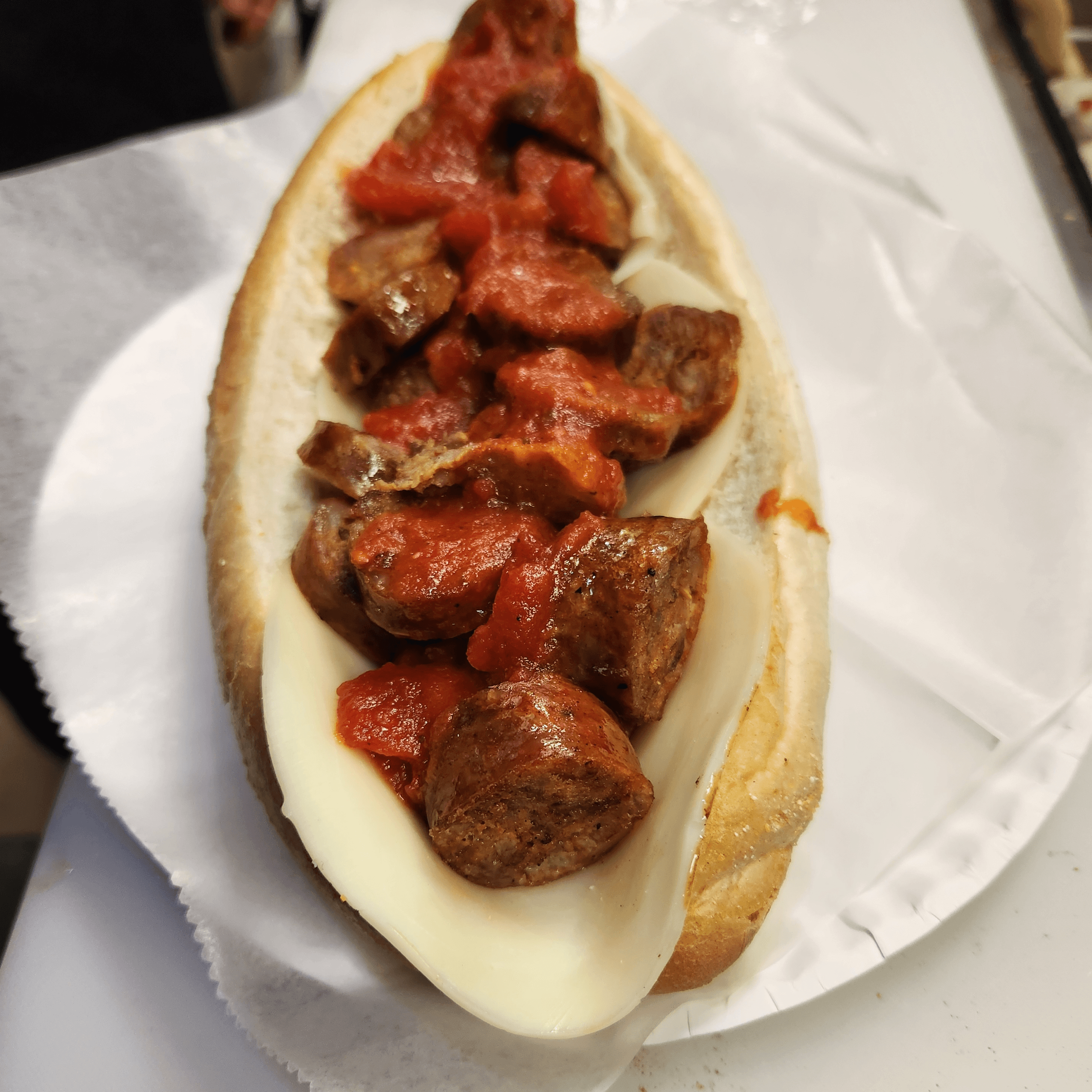Sausage with Cheese Hot Sub (Large).