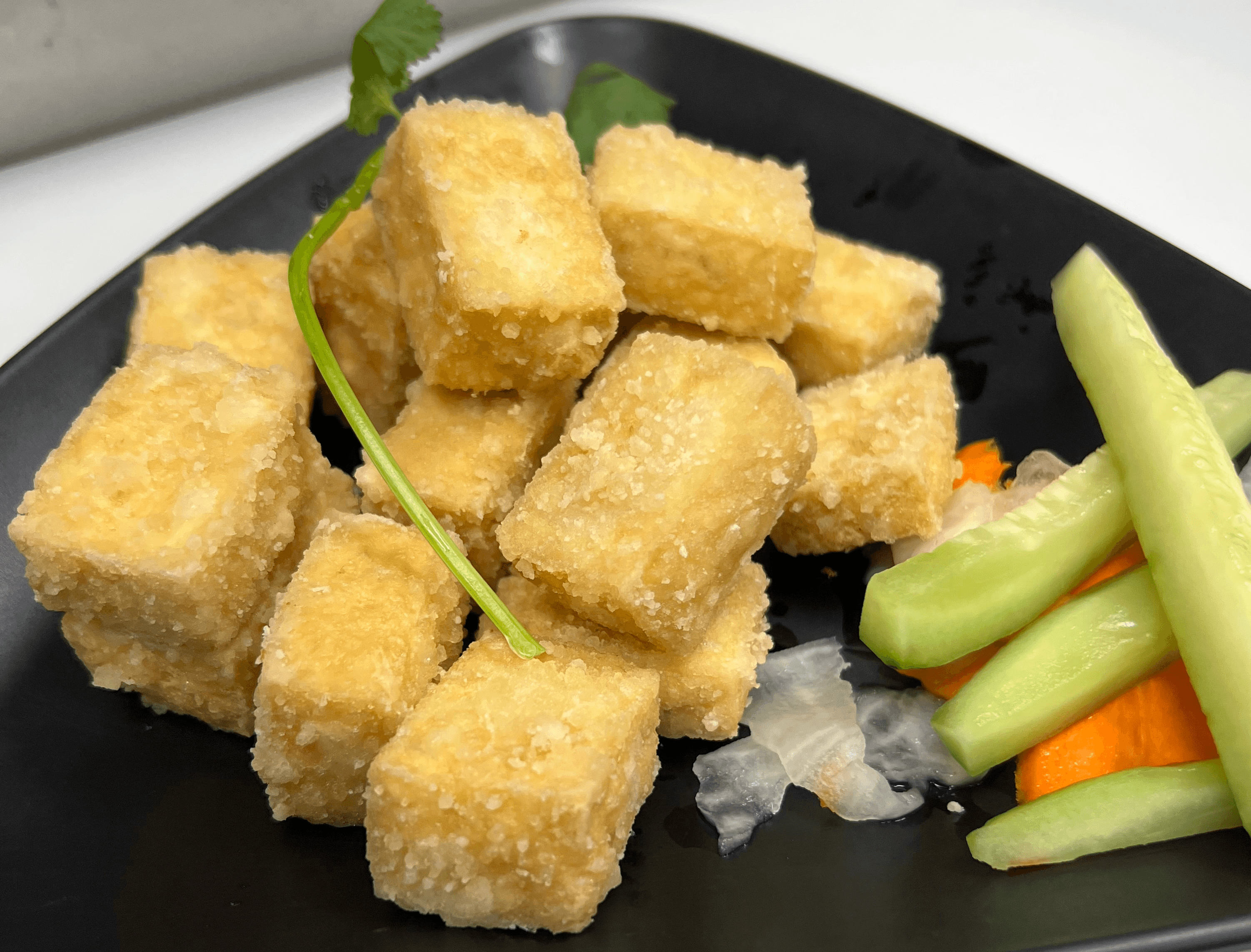 A8. Butter Garlic Crispy Tofu.
