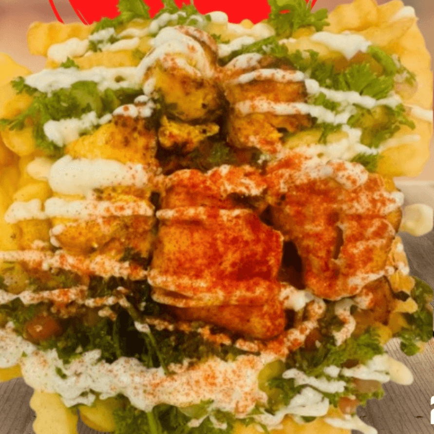 Loaded Mediterranean Fries With Chick.