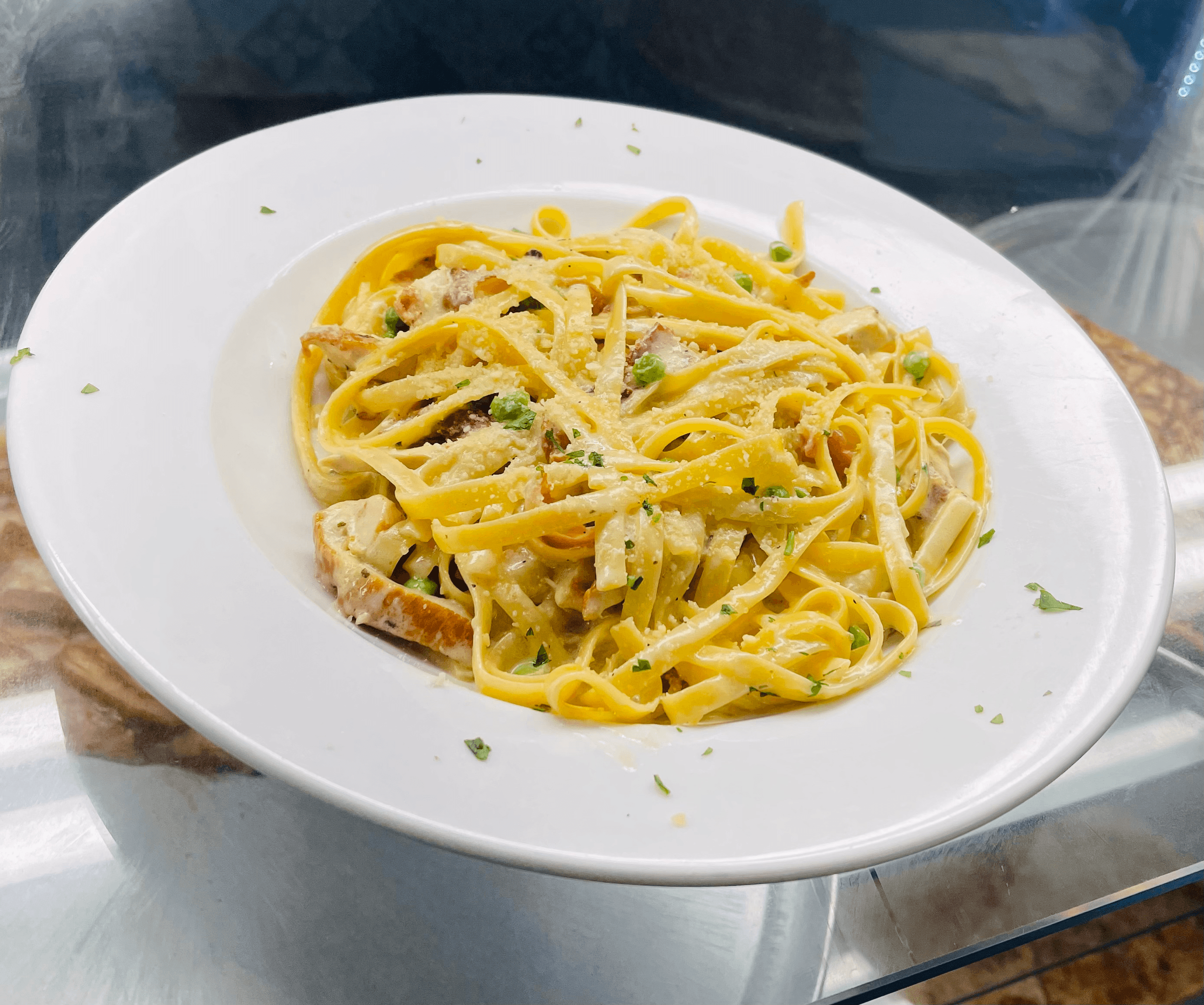 Fettuccini Carbonara.