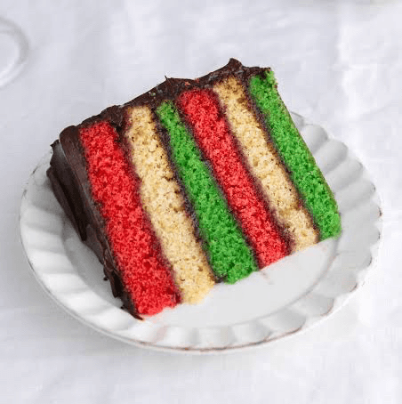 Italian rainbow cake.