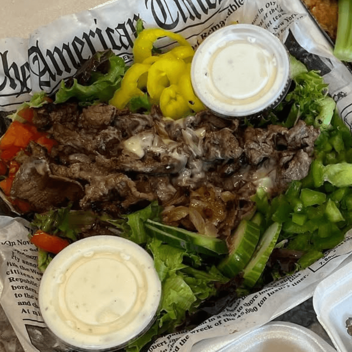 Cheesesteak Salad.