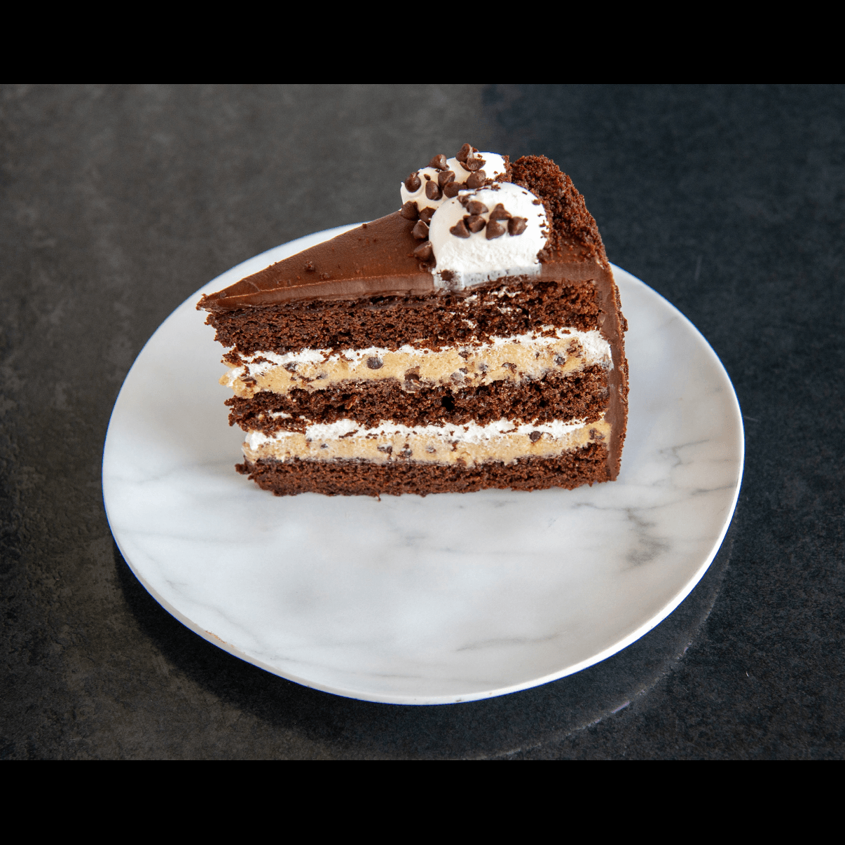 Marshmallow Chocolate Chip Cookie Dough Cake.