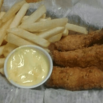 3 pc fingers and fries.