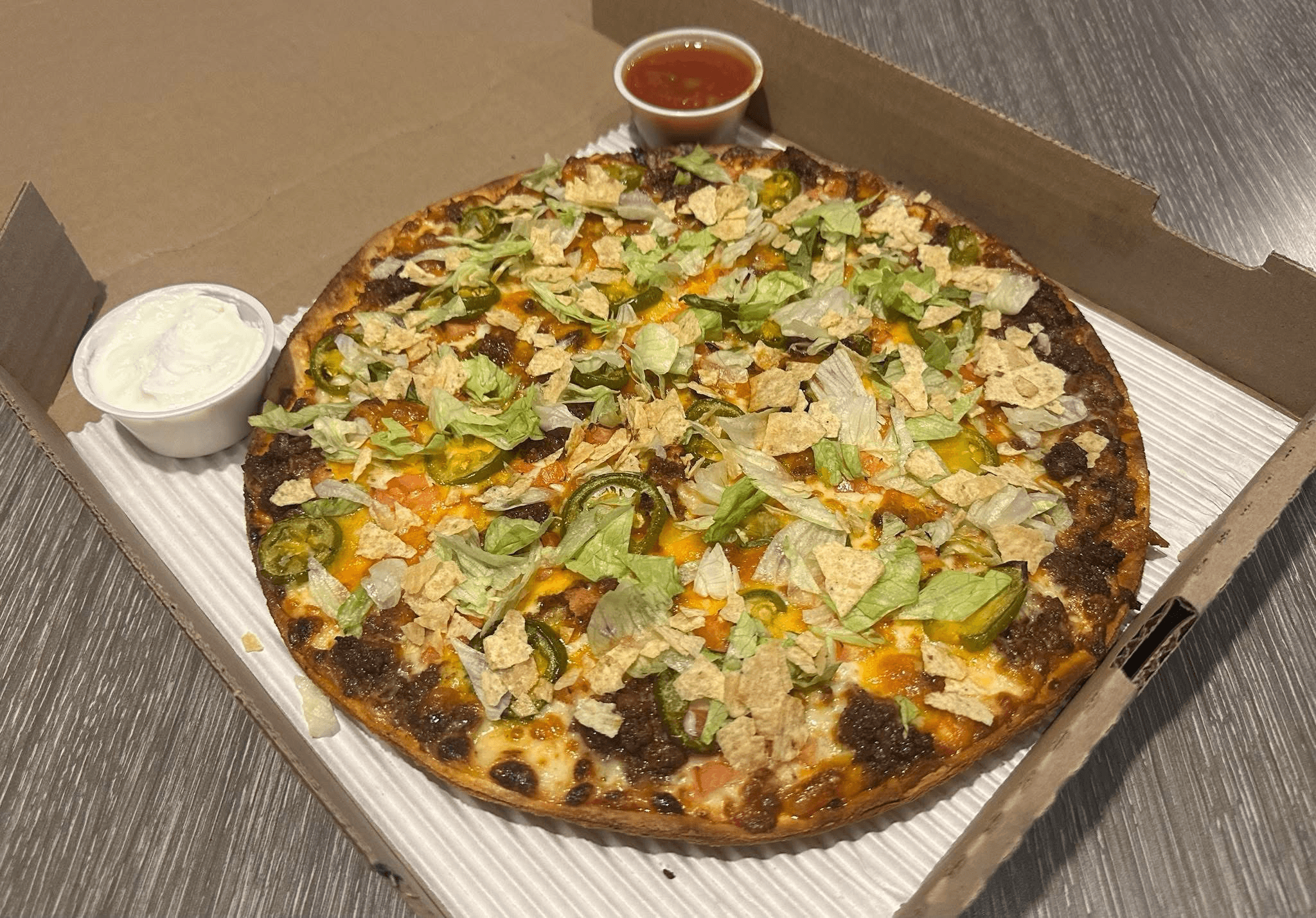 Nacho Average Pizza.