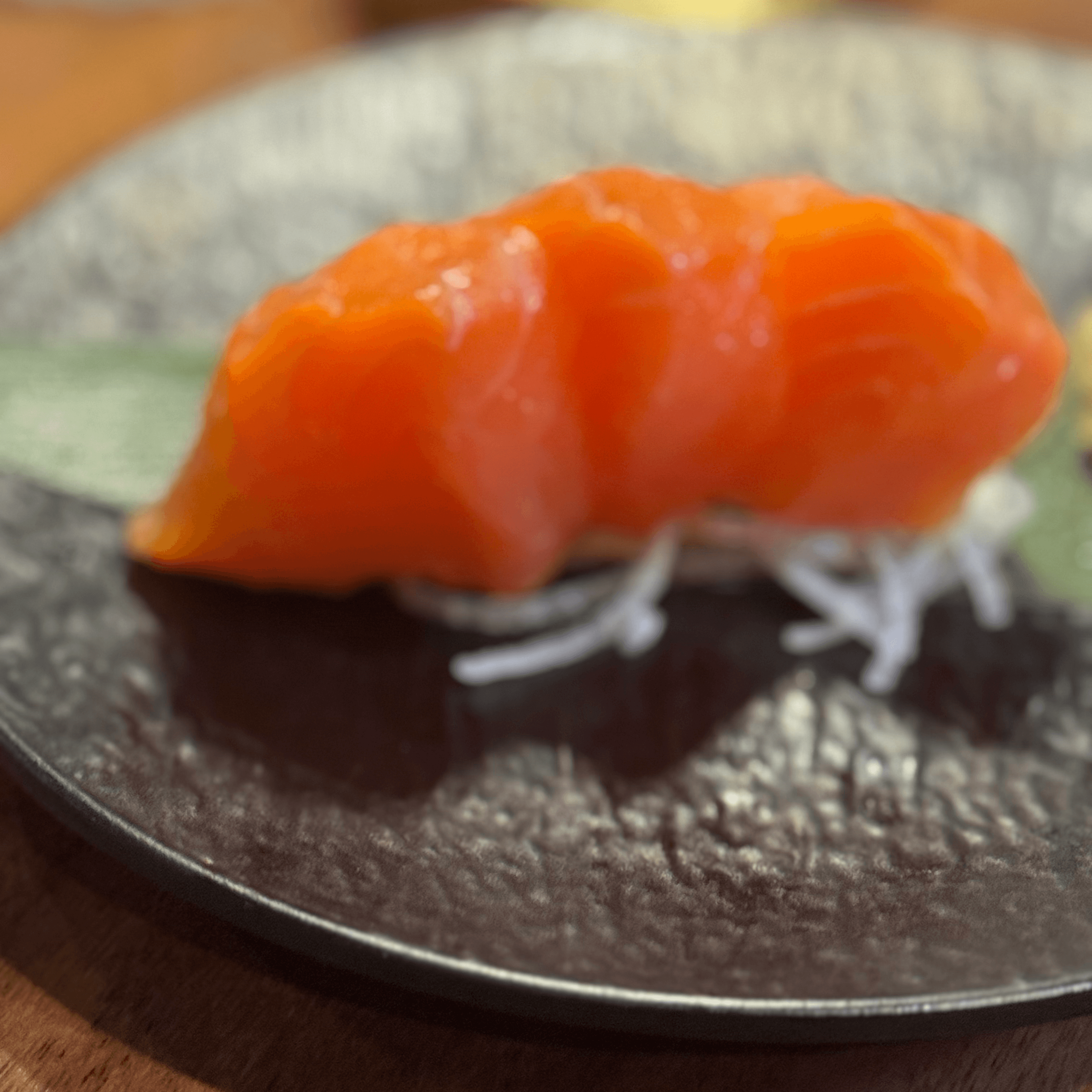 Fresh Salmon Sashimi.