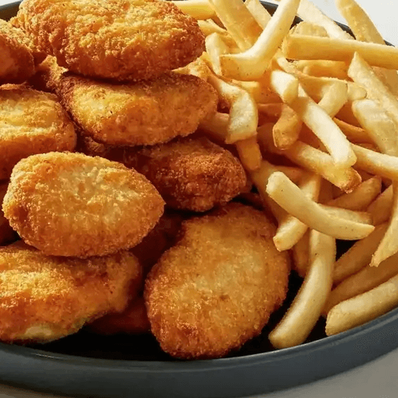 Chicken Nuggets with French Fries.