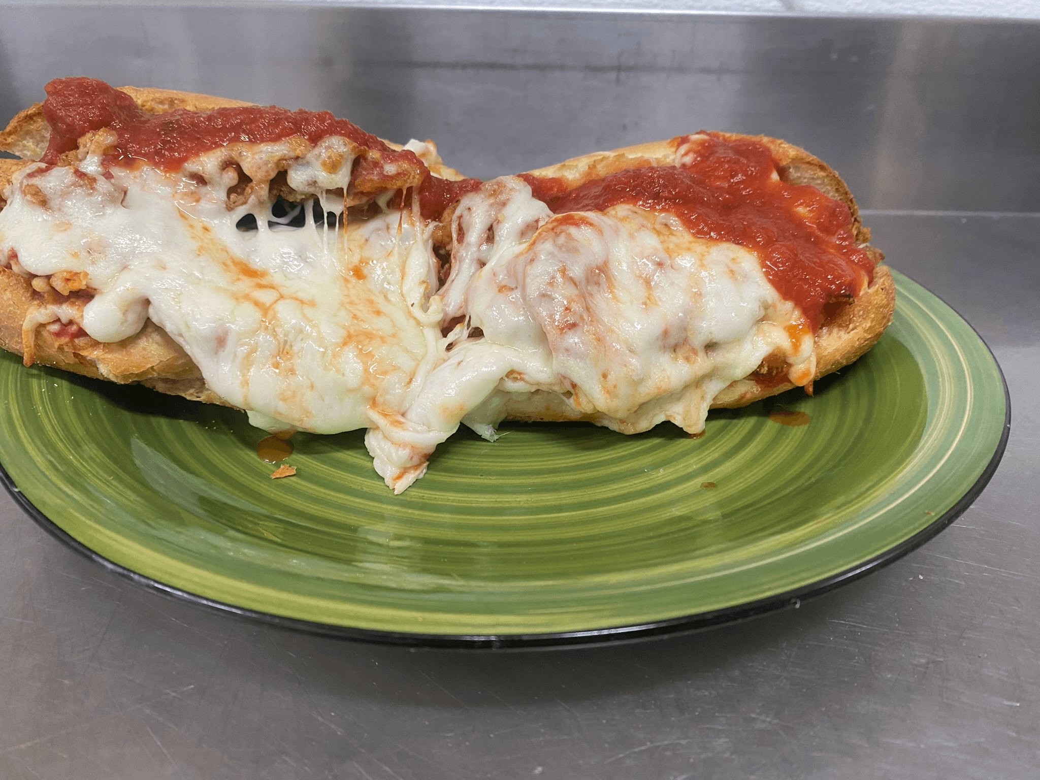 Sausage Parmigiana Hot Sub.