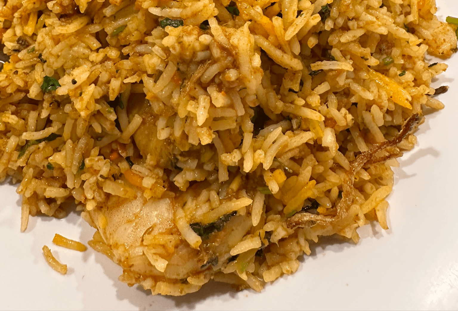 Prawn Biryani.