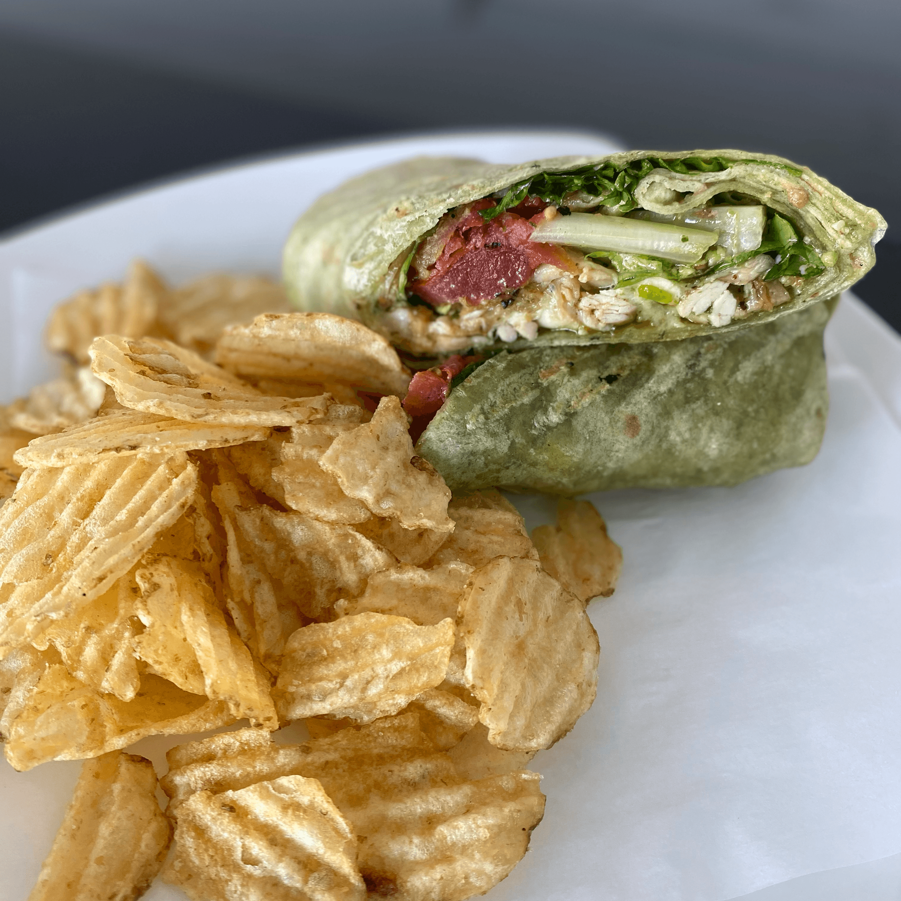 Chicken Pesto Wrap.
