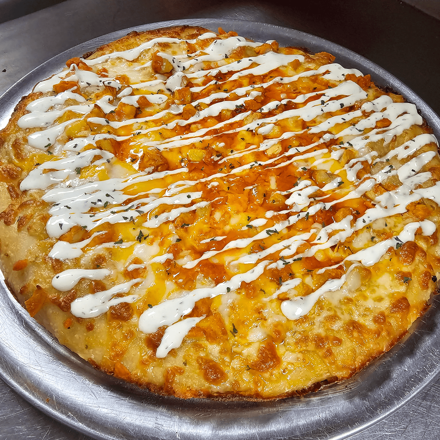 Buffalo Chicken Pizza.