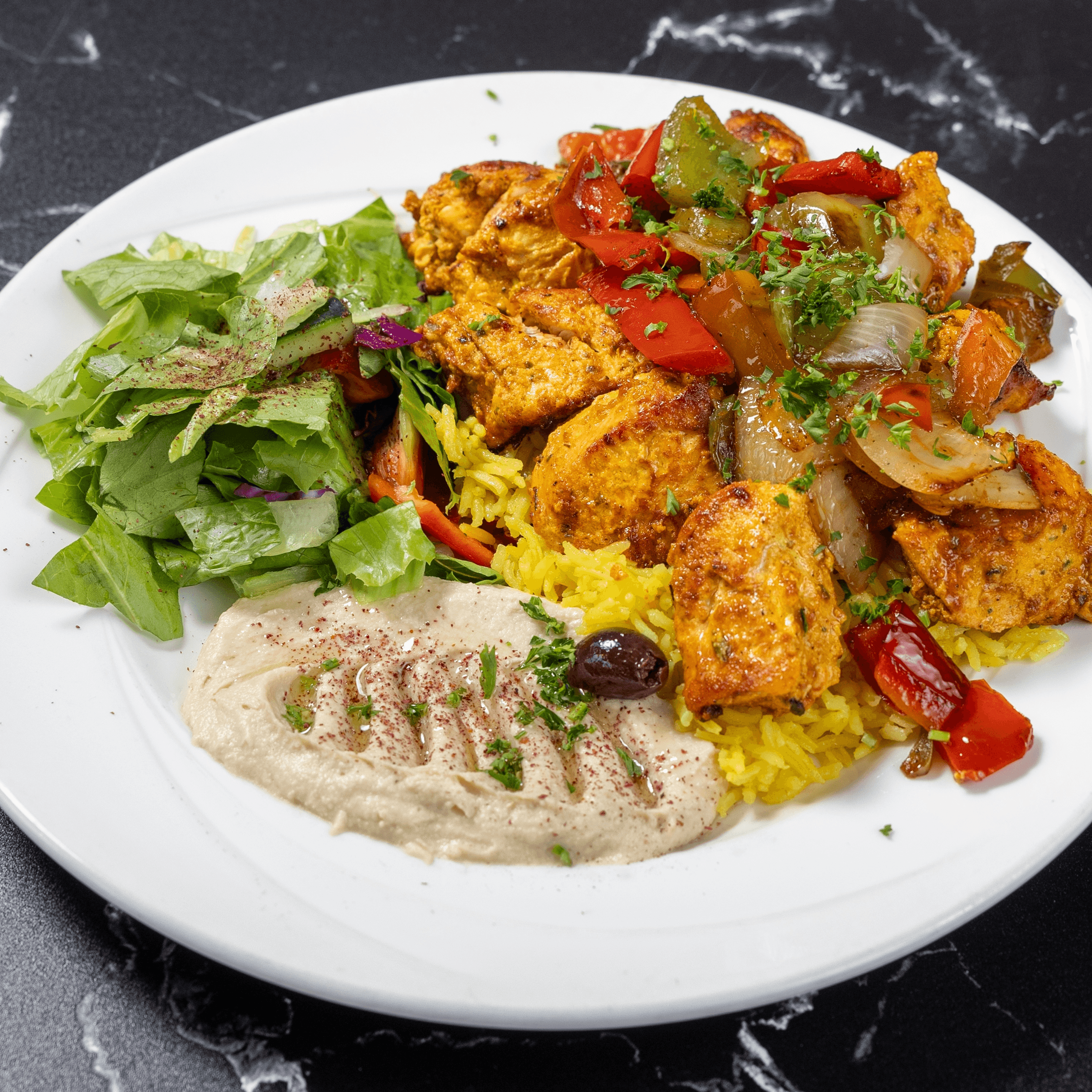 Chicken Kobob Plate.