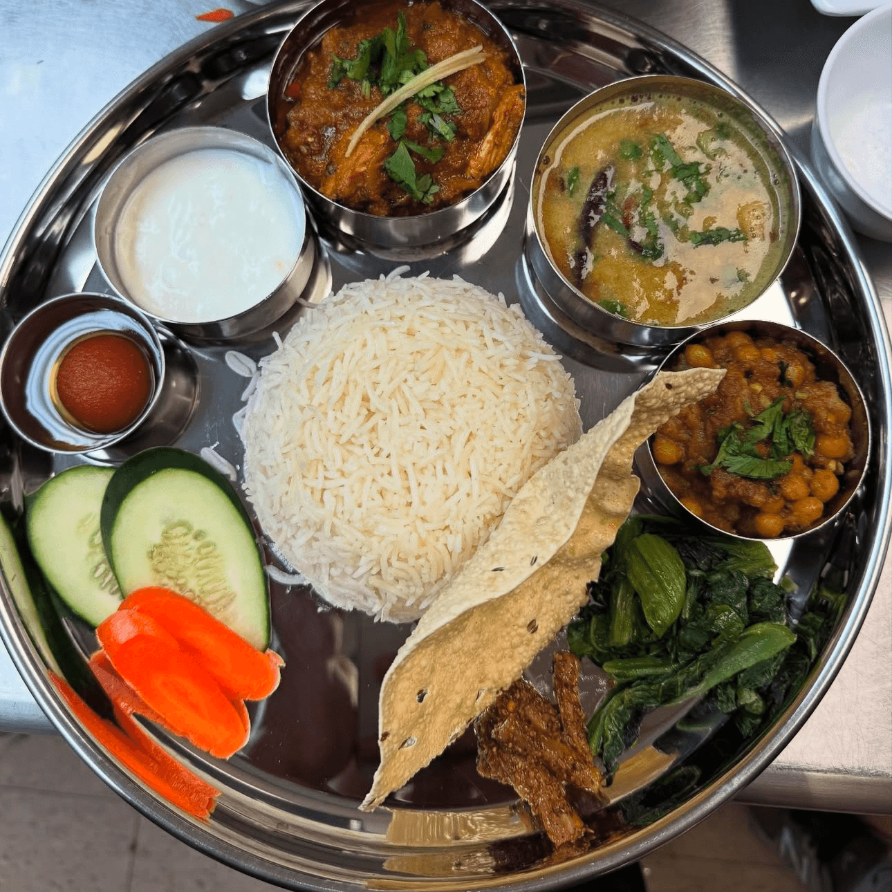 Goat thali.