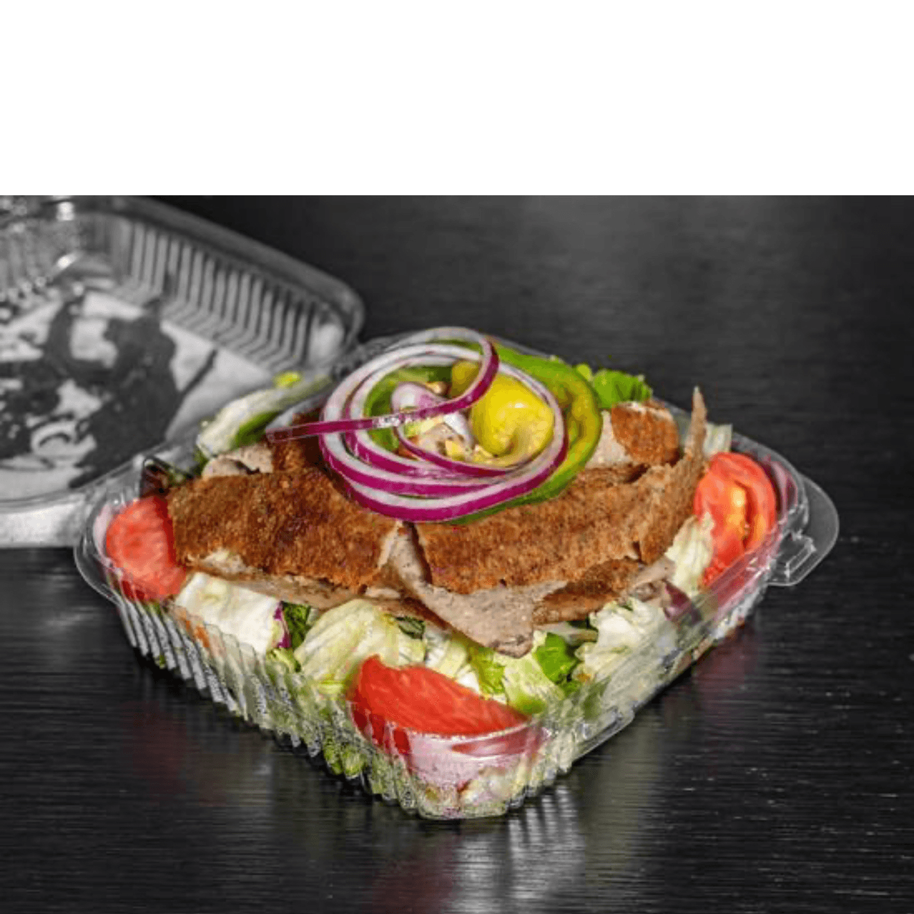 Greek Salad With Gyro Meat.