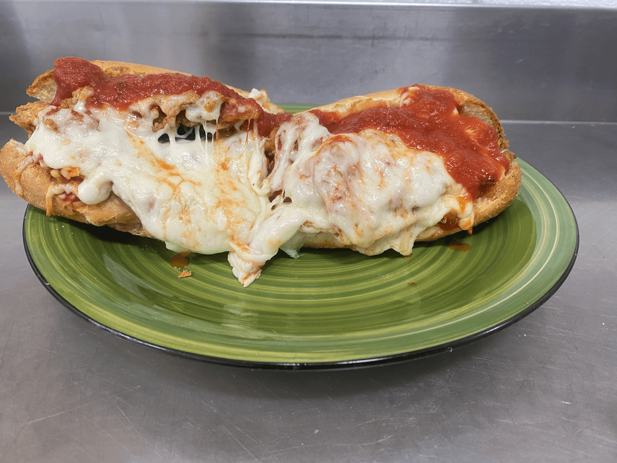 Veal Parmigiana Hot Sub.