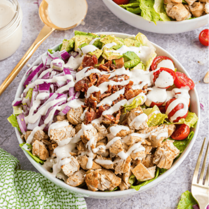 Grilled Chicken with Bacon and Ranch Salad