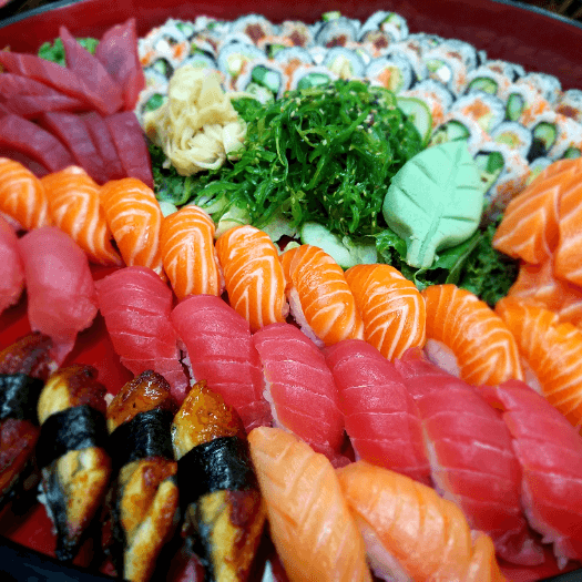 Sushi Sashimi Assortment Platter 114 Pieces