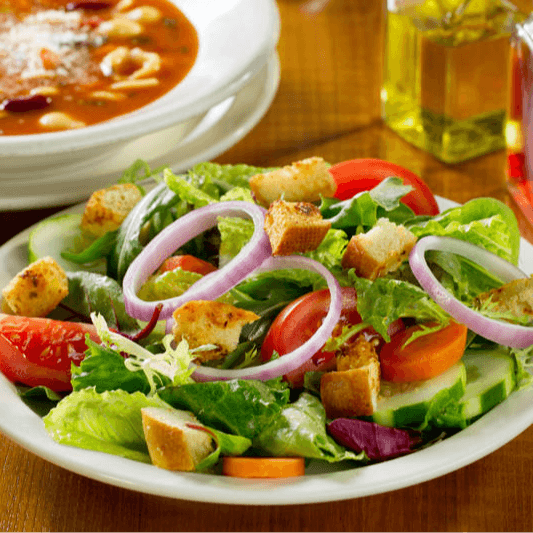 Satisfying Soup and Fresh Salad Options