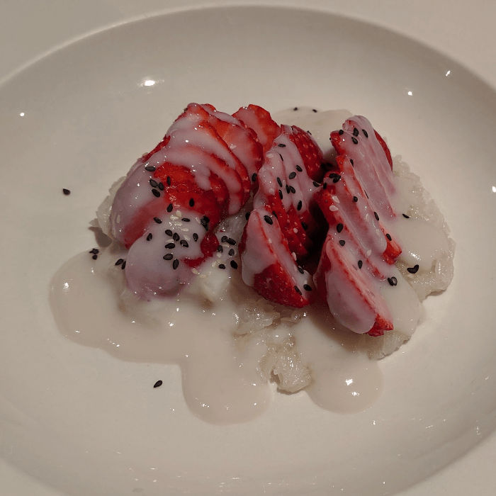 Sweet Sticky Rice with Strawberry.