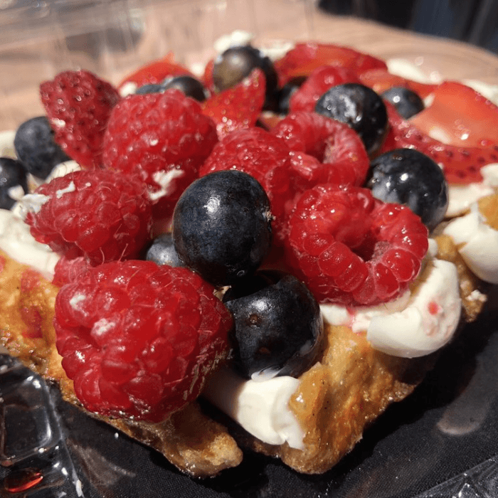 Cream Cheese and Berries Waffle