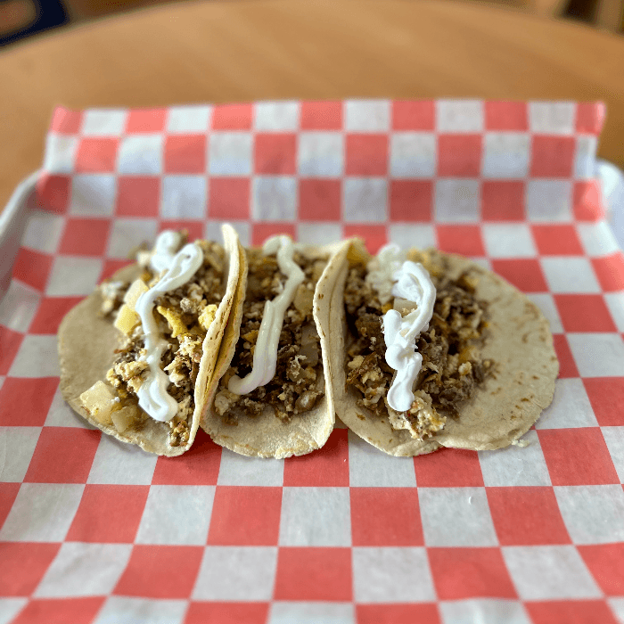 Steak and Eggs Tacos