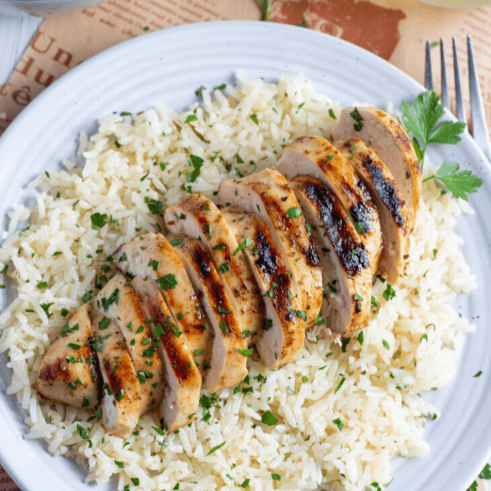 Grilled Chicken Steamed Rice