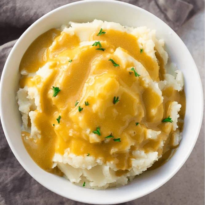 Mashed Potatoes with Gravy